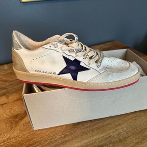 Golden Goose Ball Star Men White Suede Sneaker Size 43